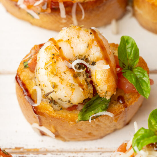 15-Minute Shrimp Bruschetta - Recipe photo by marleysmenu