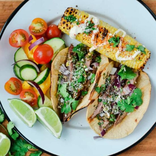 Chimichurri Steak Tacos - Recipe photo by A Latin Flair