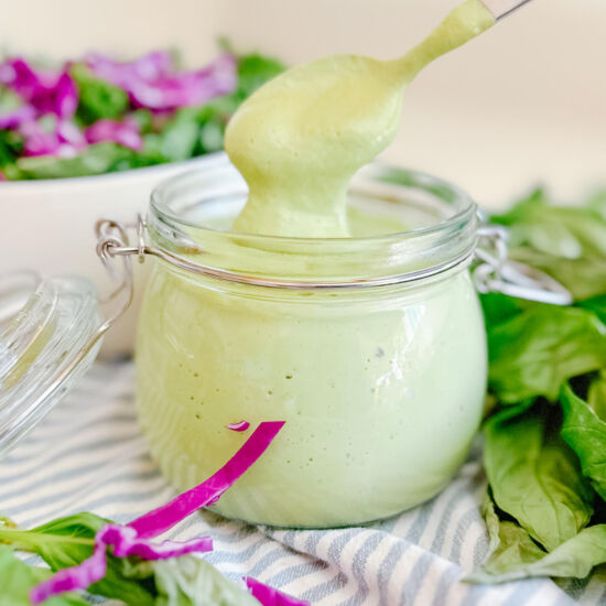 Green Goddess Dressing (Plant-based - Recipe photo by kyleeskitchen