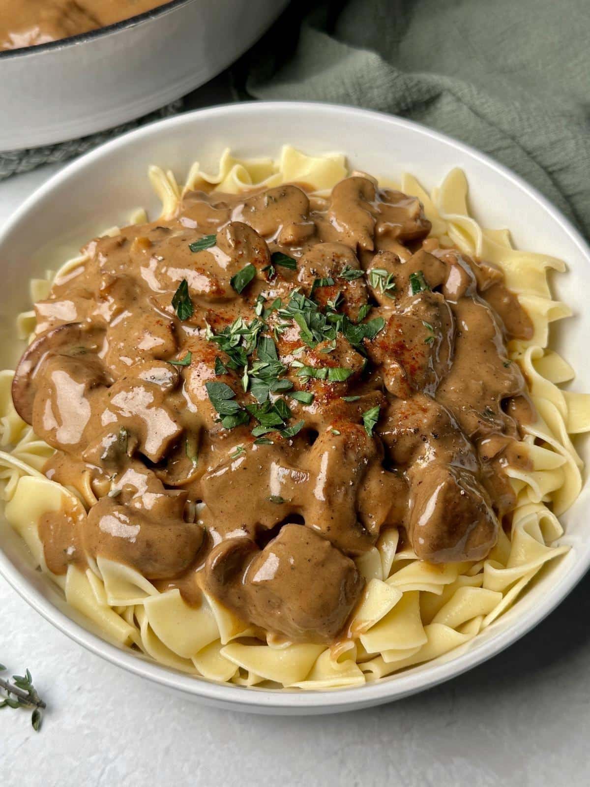 Vegan Beef Stroganoff - Recipe photo by serenetrail