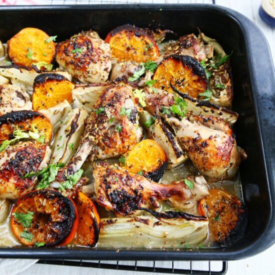 Roasted Chicken with Clementines - Recipe photo by Taste of Home
