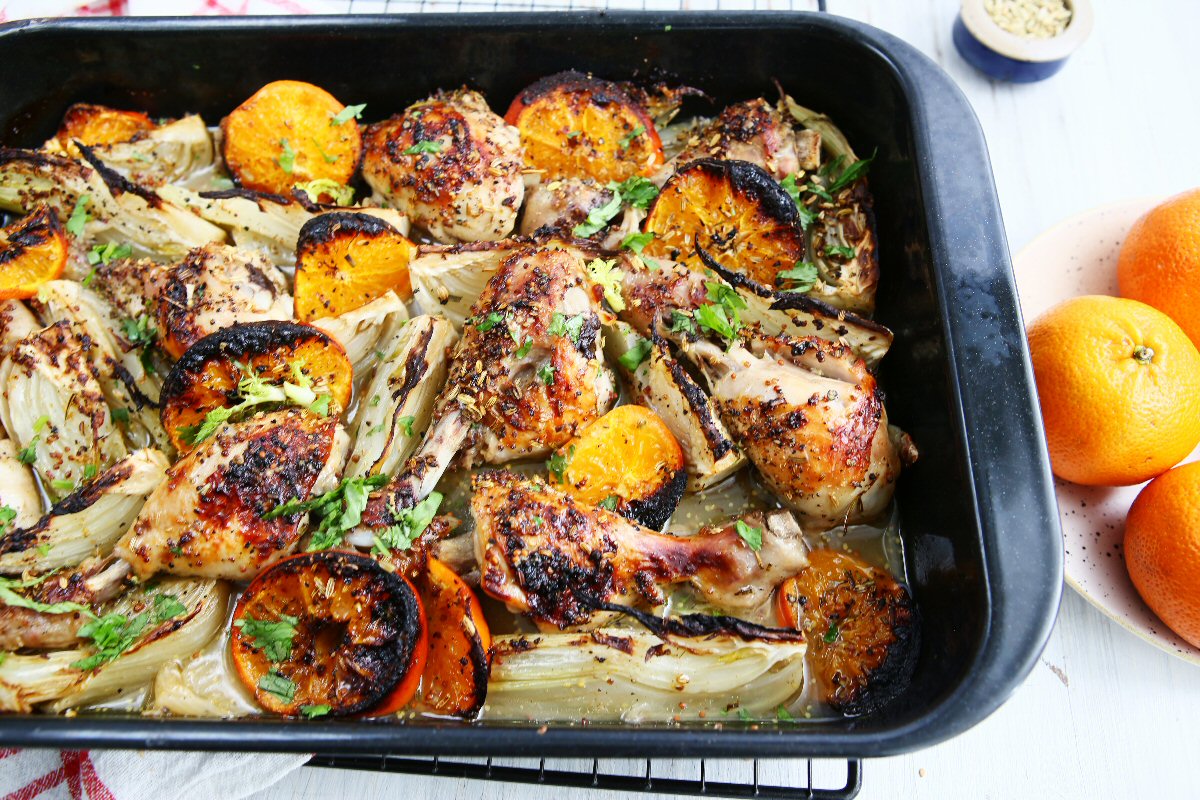 Roasted Chicken with Clementines - Recipe photo by Taste of Home
