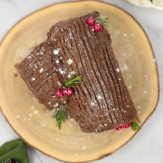 Flourless Chocolate Yule Log Cake - Recipe photo by Recipes by Rally Rus