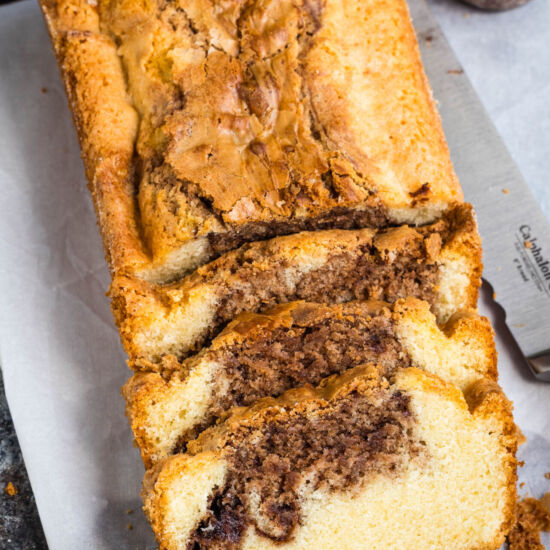 Nutella Marble Pound Cake - Recipe photo by CallMePMc
