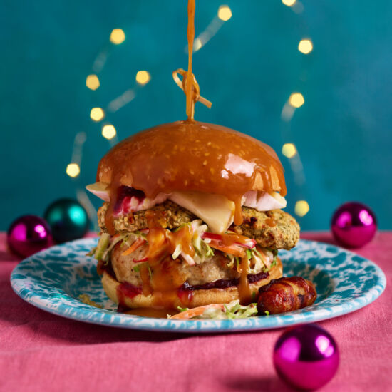 Air Fryer Christmas Burger - Recipe photo by AirfryerUK