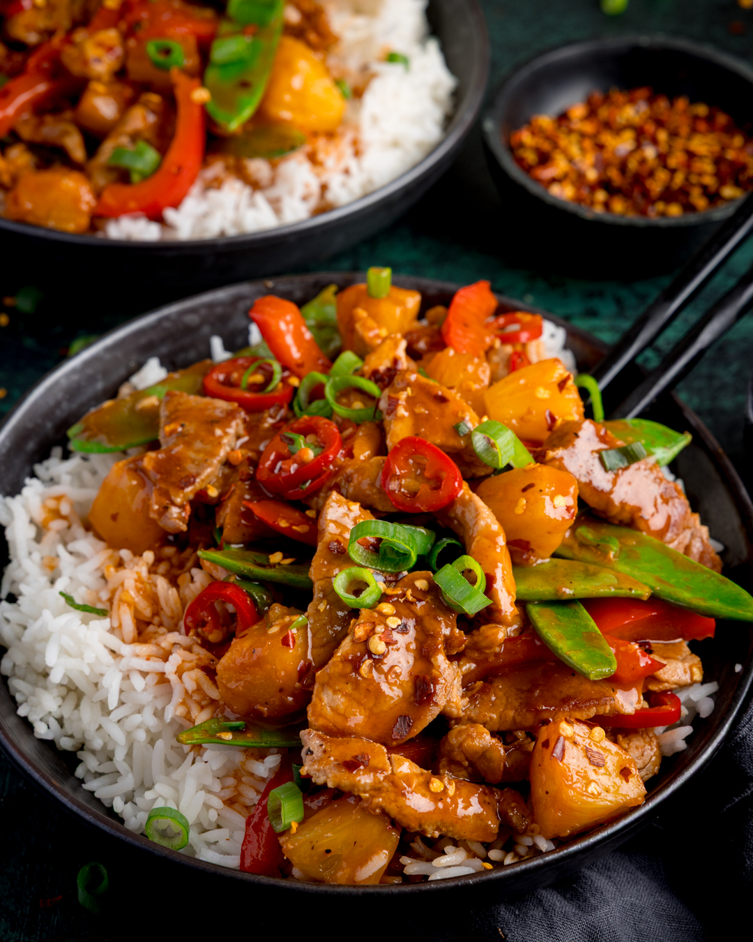 Pineapple Pork Stir Fry - Recipe photo by KitchenSanctuary