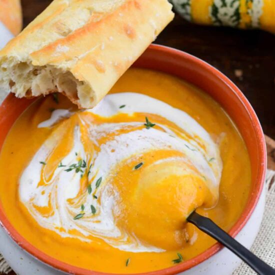 Creamy Pumpkin Soup - Recipe photo by WillCookForSmiles