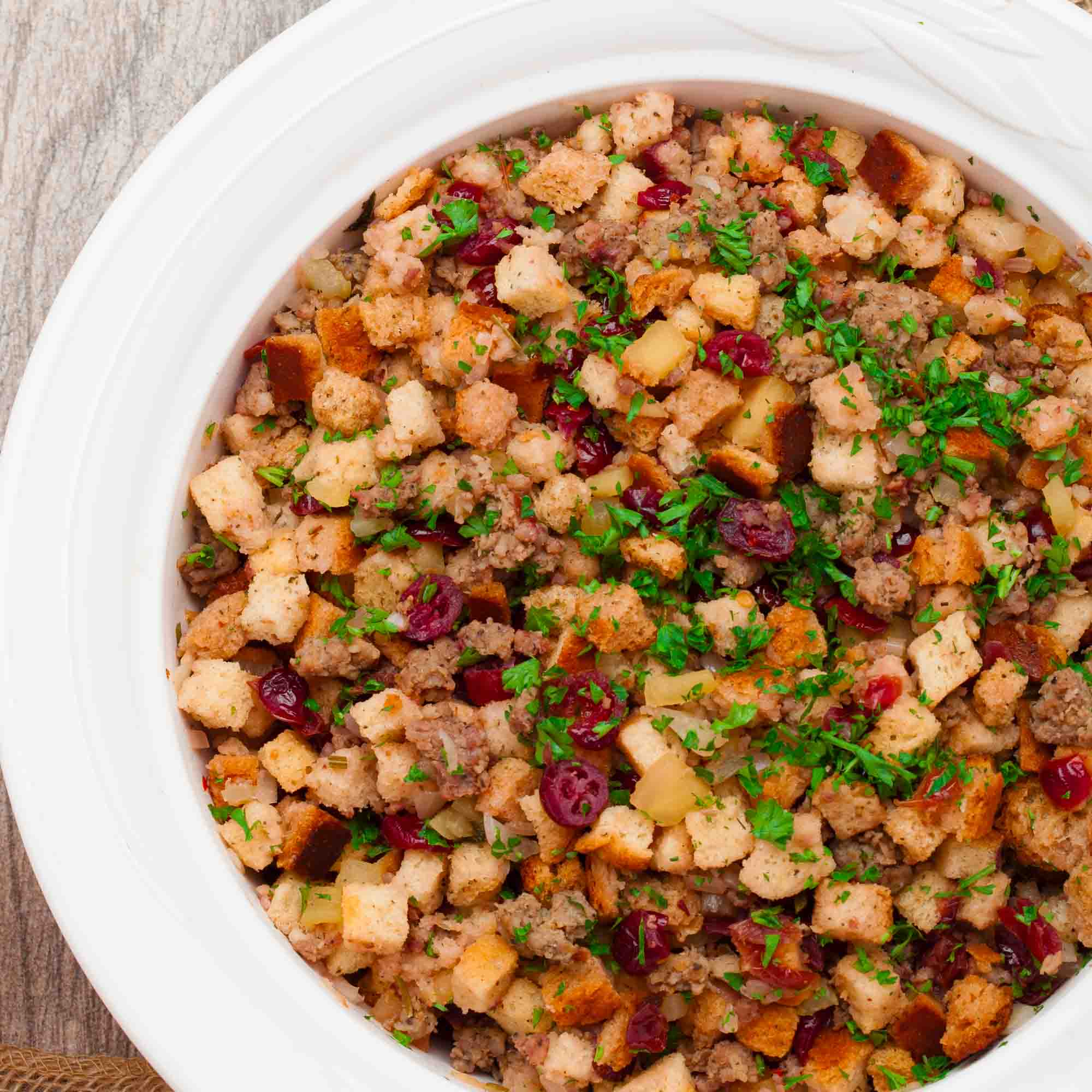 Cranberry Sausage Stuffing - Recipe photo by chewoutloud