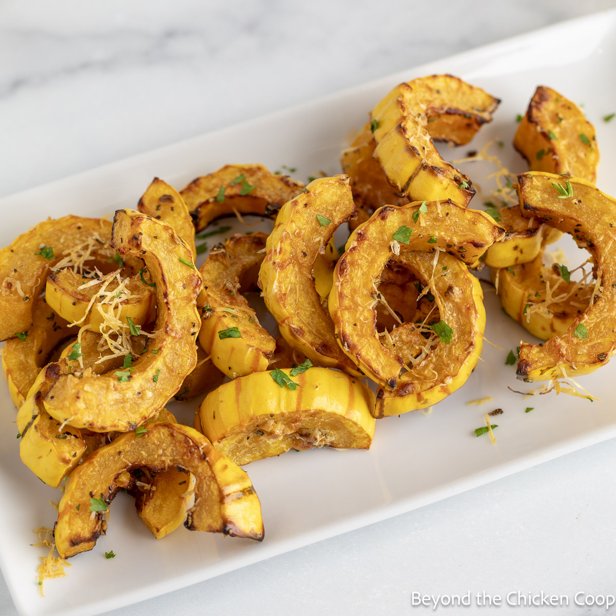 Roasted Delicata Squash - Recipe photo by BeyondtheCoop