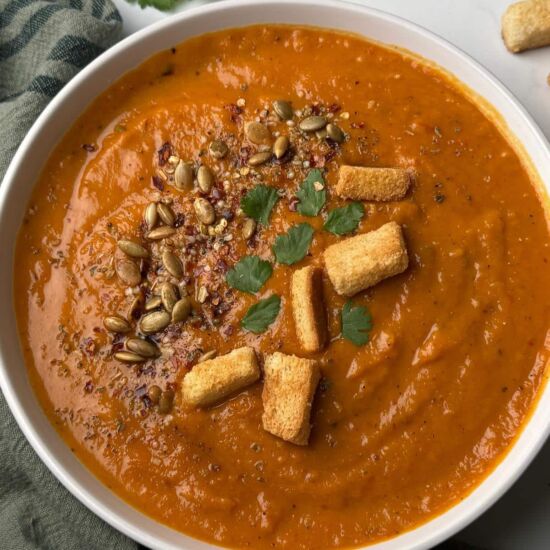 Roasted Red Pepper Soup - Recipe photo by serenetrail