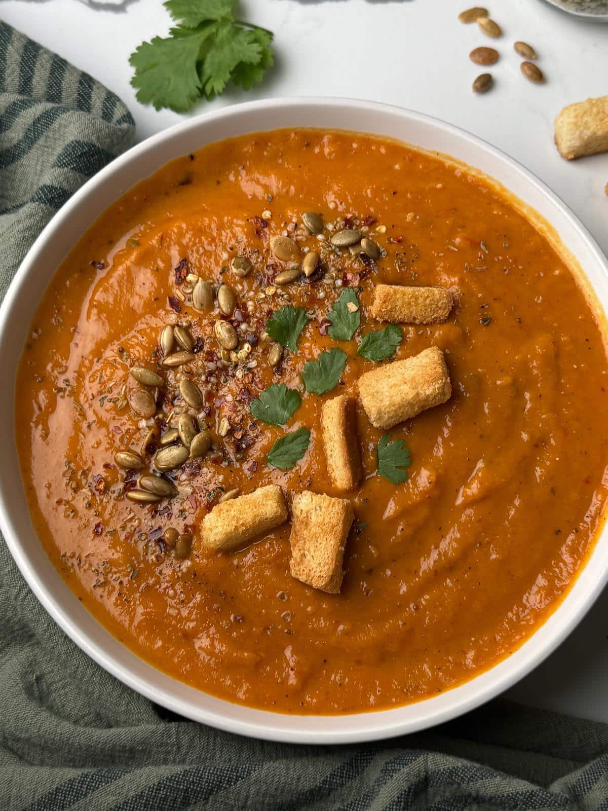 Roasted Red Pepper Soup - Recipe photo by serenetrail