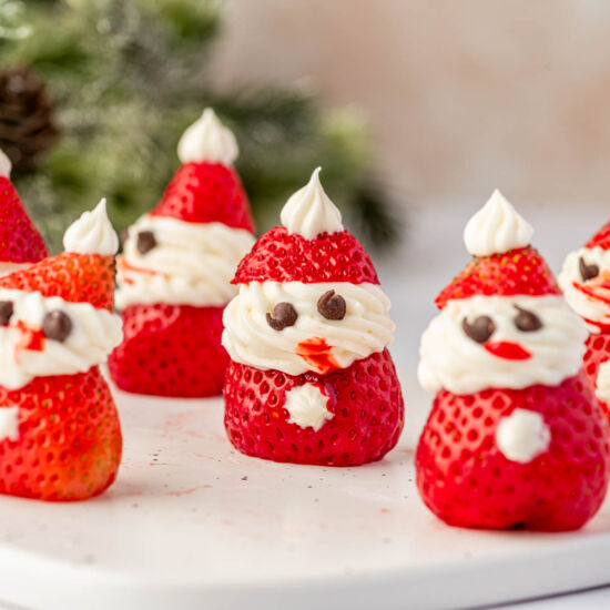 Strawberry Santas - Recipe photo by Abi Thiya