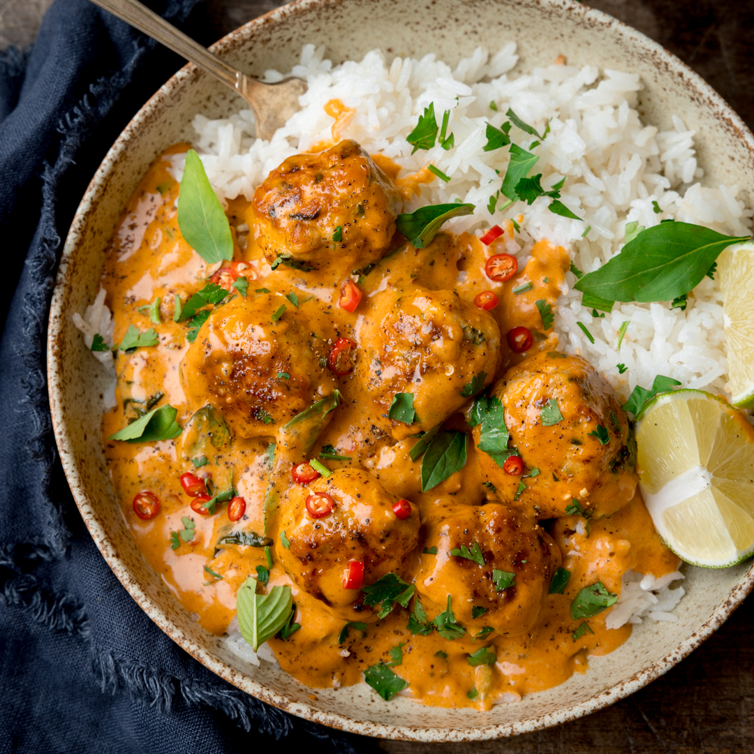 Chicken Meatball Curry - Recipe photo by KitchenSanctuary