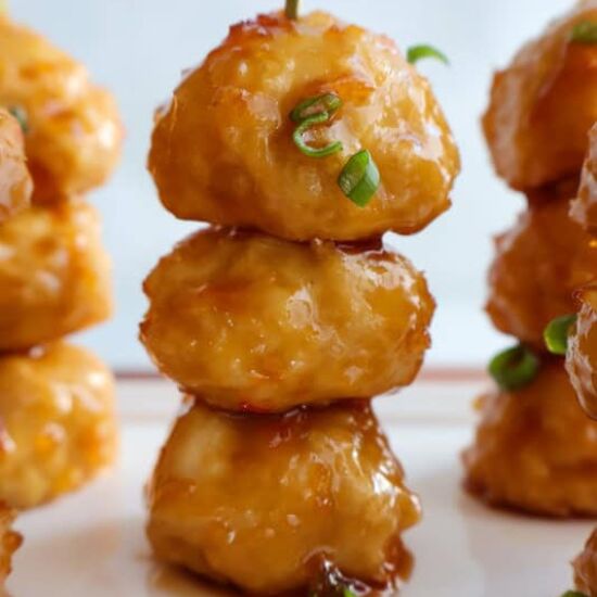 Orange Chicken Meatballs - Recipe photo by goldengracekitchen