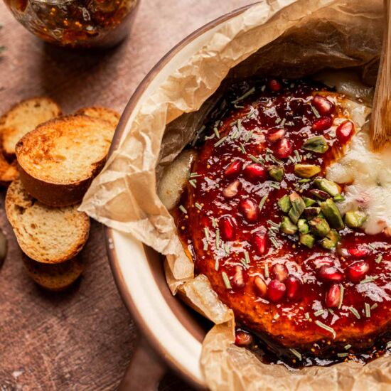 Baked Brie with Fig Jam - Recipe photo by moon and spoon and yum.