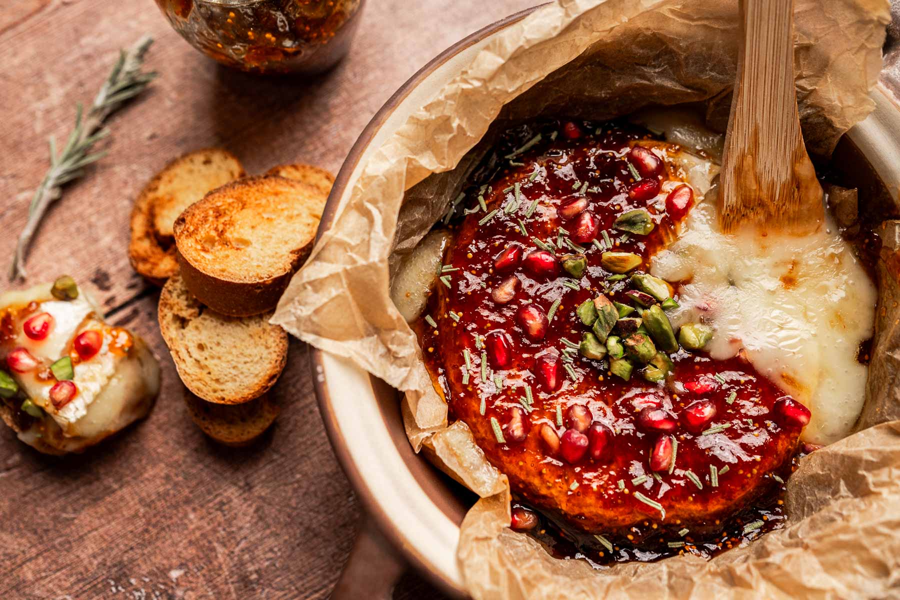 Baked Brie with Fig Jam - Recipe photo by moon and spoon and yum.