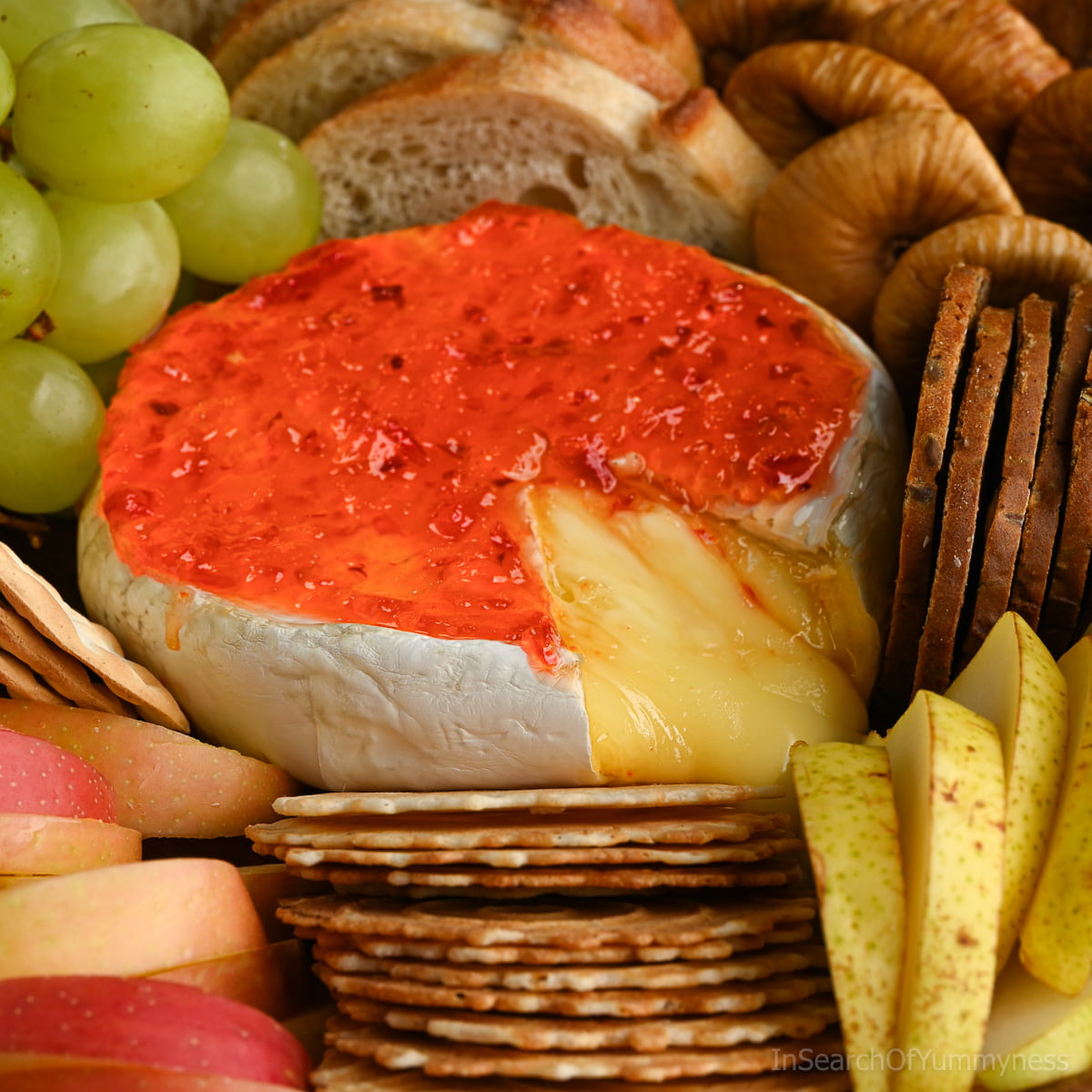 Baked Brie with Red Pepper Jelly - Recipe photo by In Search Of Yummy-ness