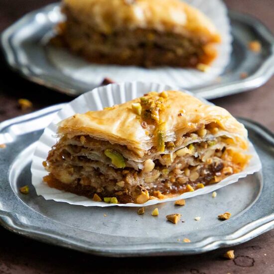 Pistachio Walnut Baklava - Recipe photo by dontsweattherecipe