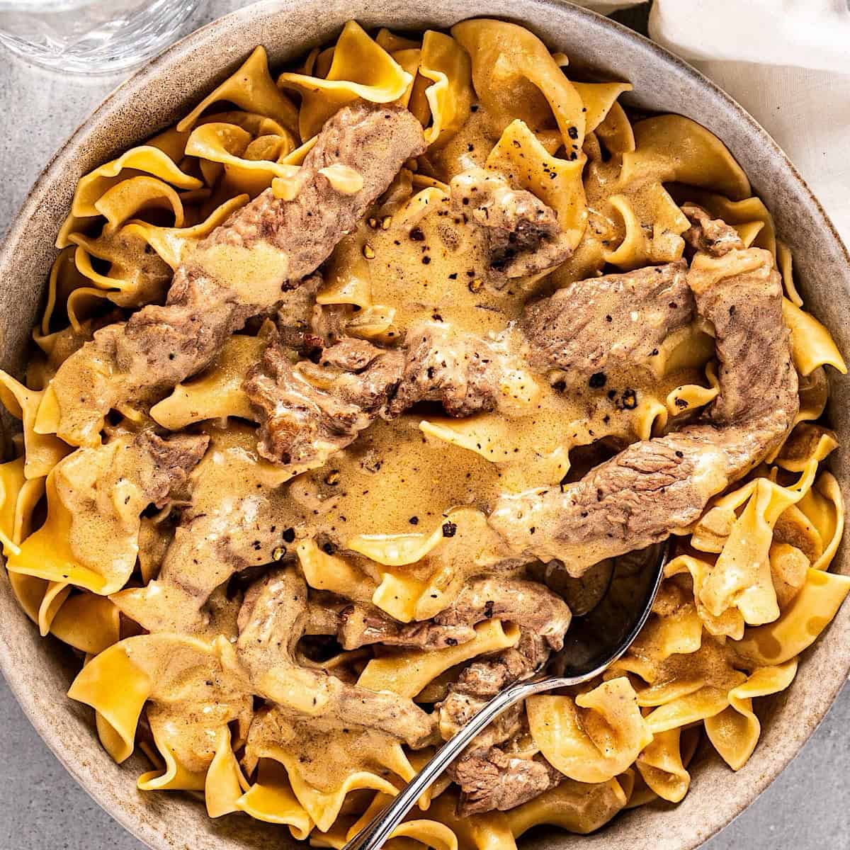 Beef Stroganoff without Mushrooms - Recipe photo by Powell Family Cooking