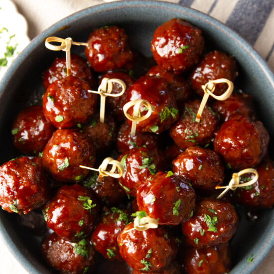Bourbon Party Meatballs - Recipe photo by Garden in the kitchen