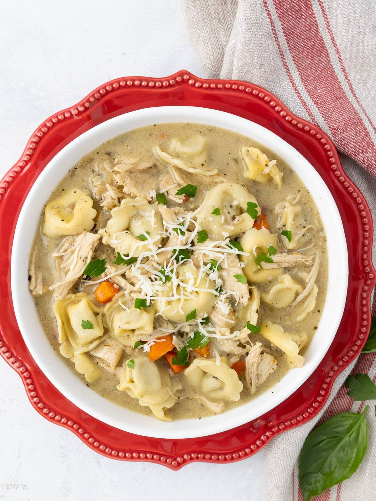 Chicken Tortellini Soup - Recipe photo by Intentional Hospitality