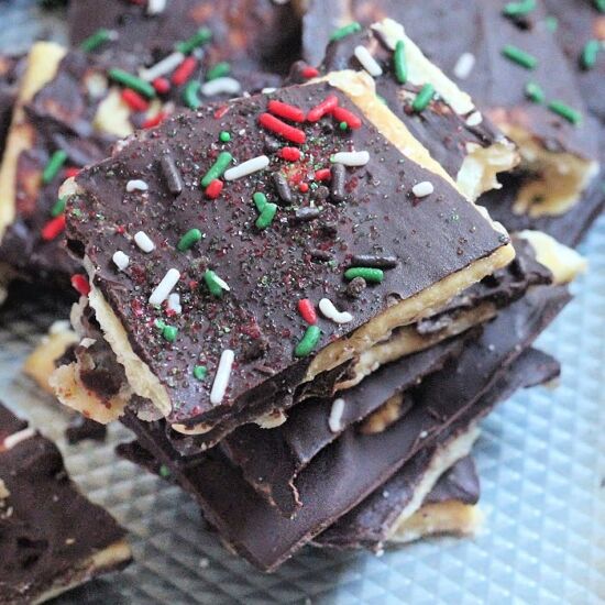 Cracker Toffee - Recipe photo by recipesmymomgavemeblog