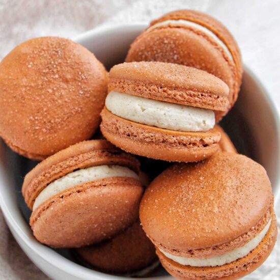 Churro Macarons - Recipe photo by homebodyeats