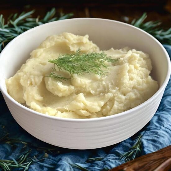 Oil-Free Mashed Potatoes - Recipe photo by kyleeskitchen
