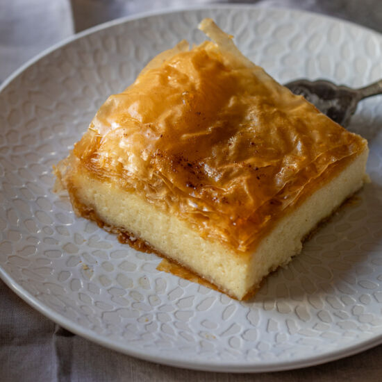 Galaktoboureko – Greek Custard Pie - Recipe photo by Cooking Gorgeous