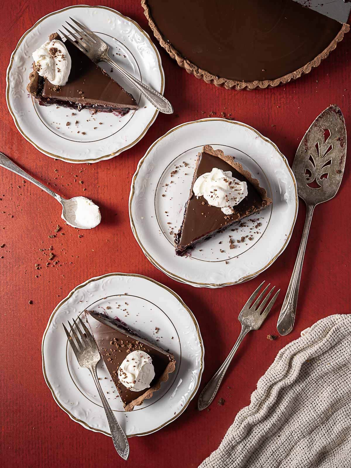 Gluten Free Chocolate Cherry Tart - Recipe photo by peelwithzeal