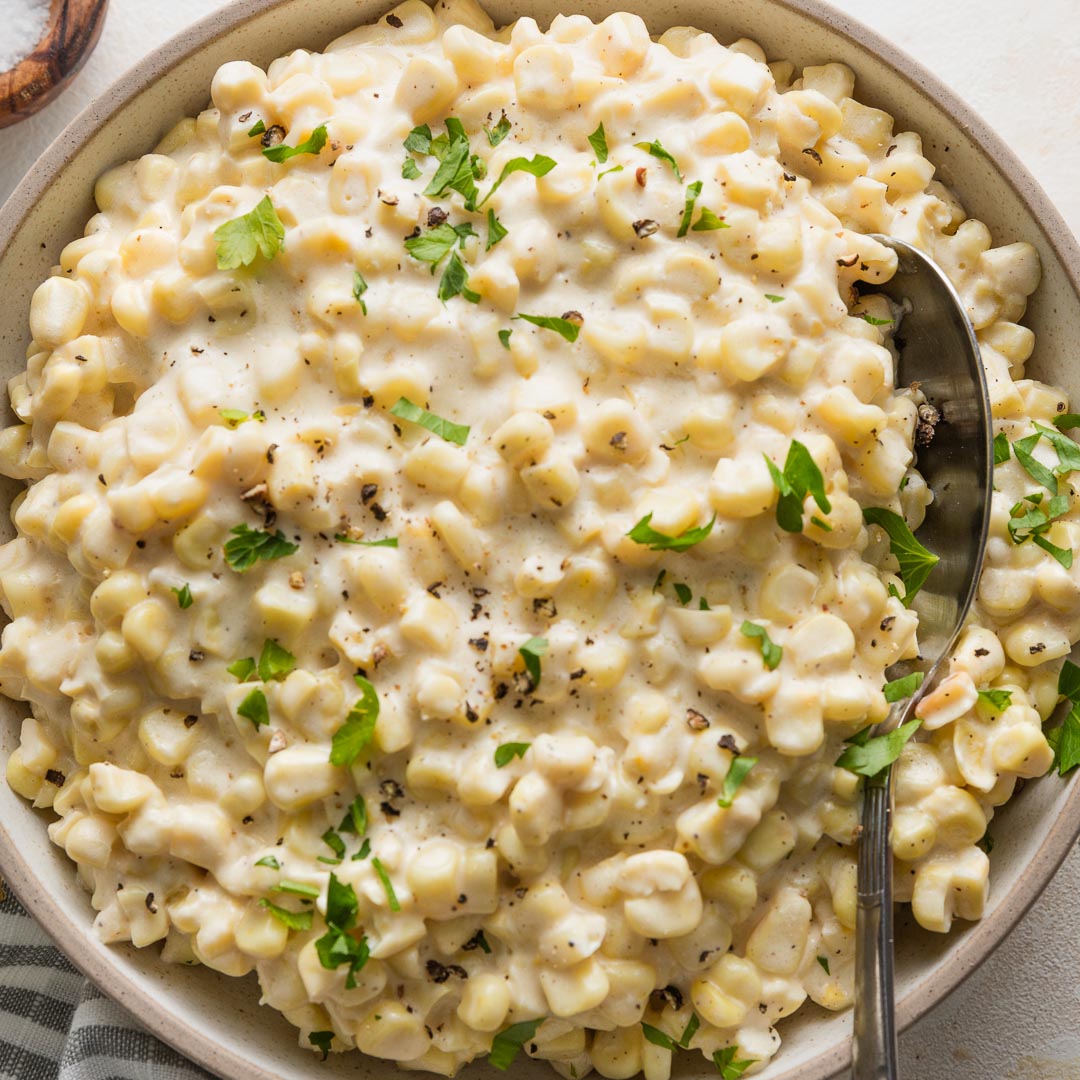 Instant Pot Creamed Corn - Recipe photo by nourishandfete