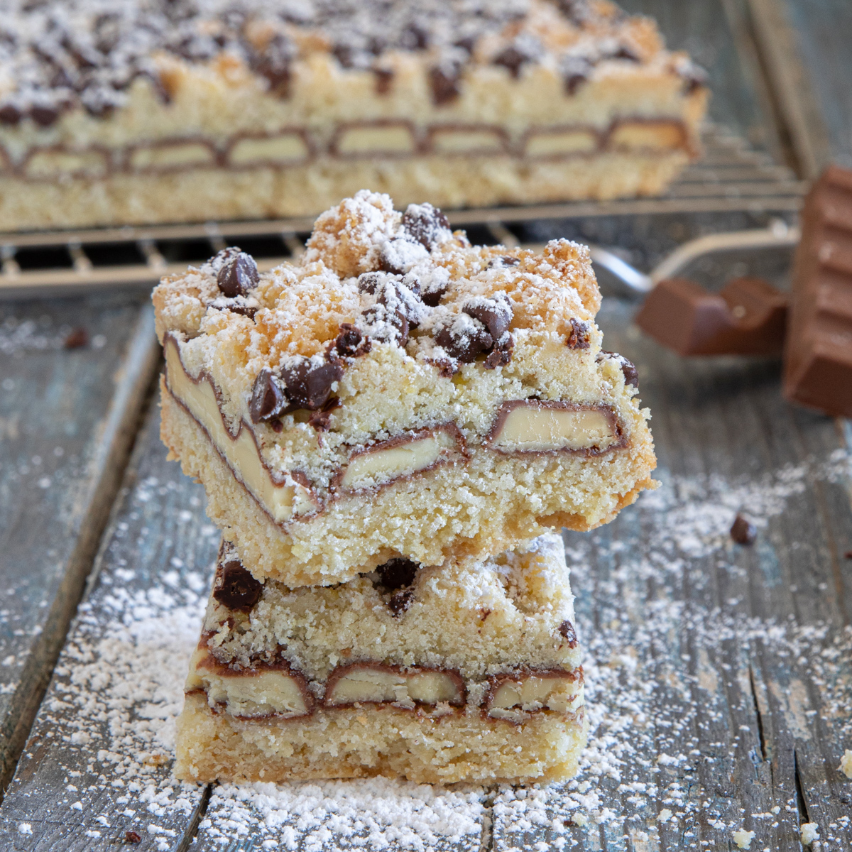 Kinder Chocolate Cookie Bars - Recipe photo by an italian in my kitchen