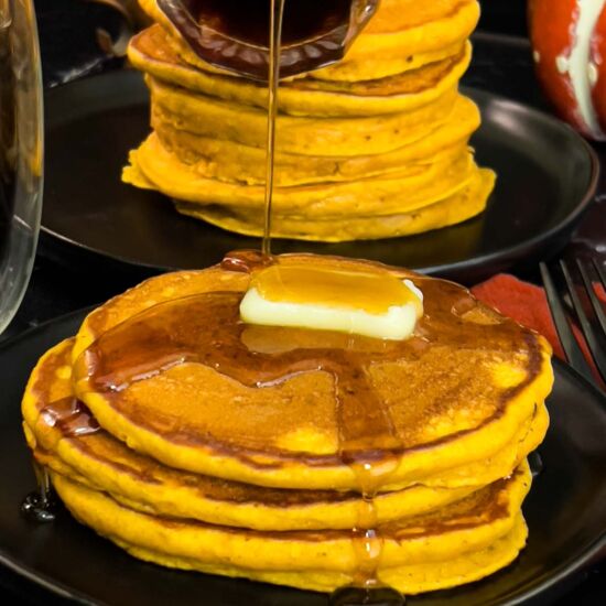 Easy Pumpkin Pancakes - Recipe photo by dontsweattherecipe