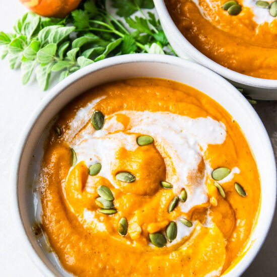 Roasted Butternut Squash Soup - Recipe photo by Garden in the kitchen