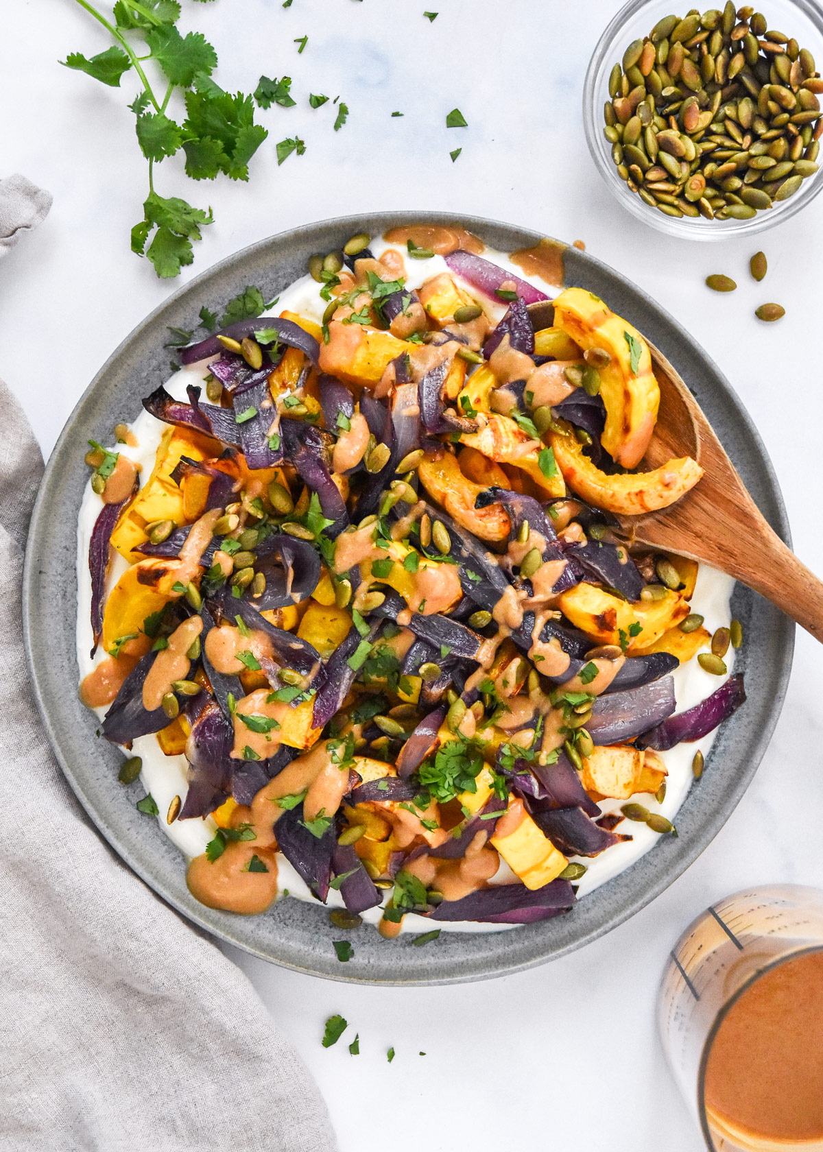 Roasted Squash Salad & Whipped Feta - Recipe photo by projectmealplan