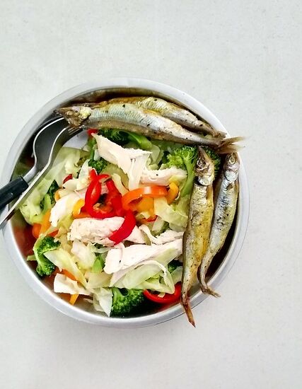 Smelt Fish Protein Bowl - Recipe photo by escapetofood