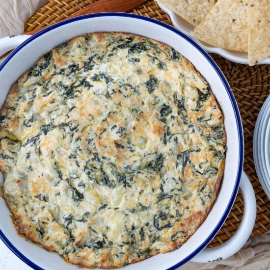 Hot Spinach Artichoke Dip - Recipe photo by Intentional Hospitality
