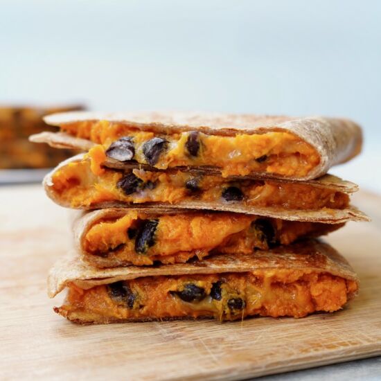 Sweet Potato Black Bean Quesadillas - Recipe photo by chefv