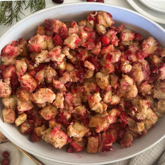 Tart Cranberry Stuffing - Recipe photo by Nictastingspoon