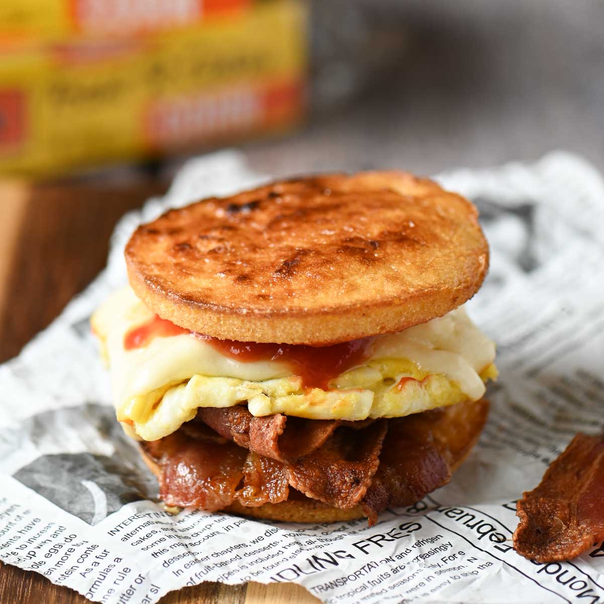 Toaster Cake Breakfast Sandwich - Recipe photo by brunchandbatter