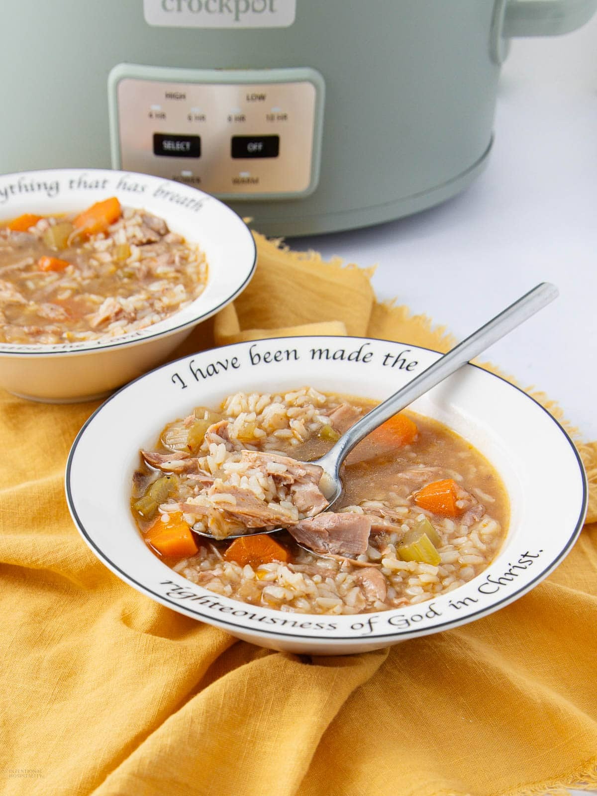 Turkey and Rice Soup - Recipe photo by Intentional Hospitality