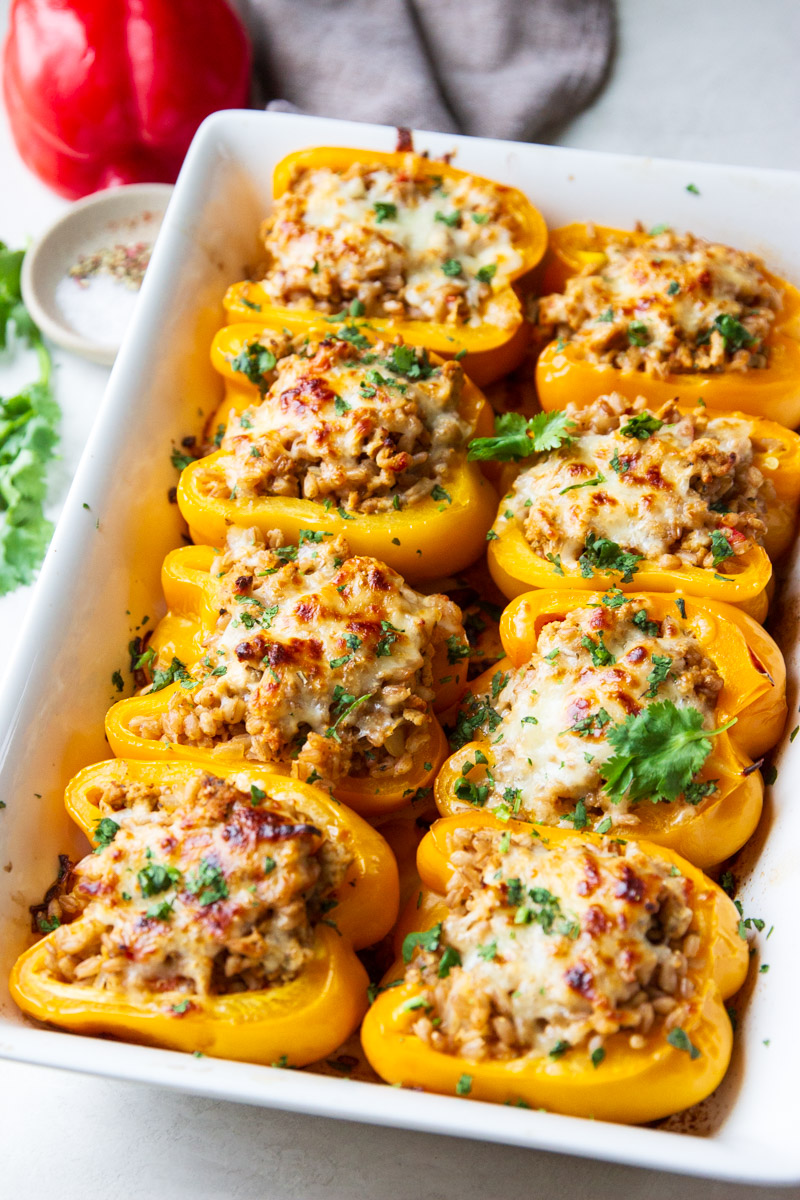 Ground Turkey Stuffed Peppers - Recipe photo by Garden in the kitchen