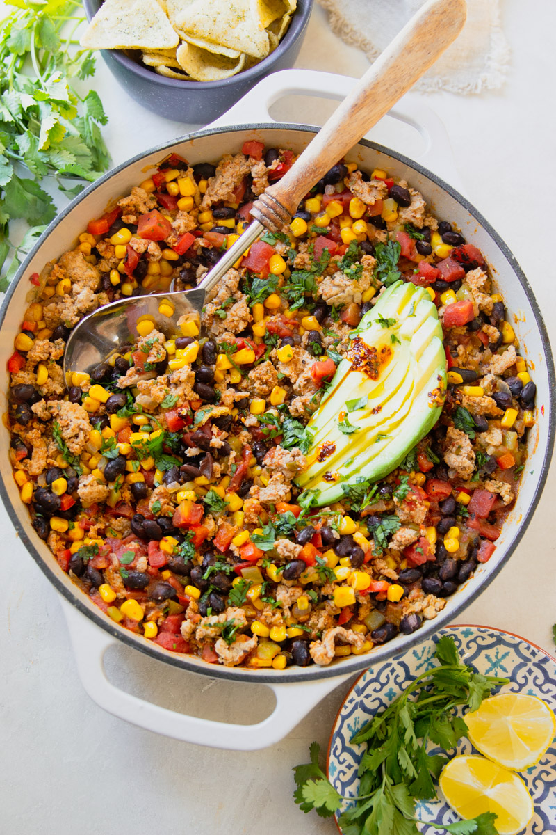 Hearty Ground Turkey Taco Skillet - Recipe photo by Garden in the kitchen