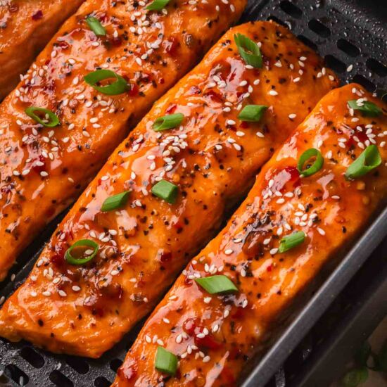 Air Fryer Sweet Chili Salmon - Recipe photo by Tessies Table