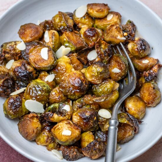 Balsamic Maple Brussels Sprouts - Recipe photo by skinnyspatula