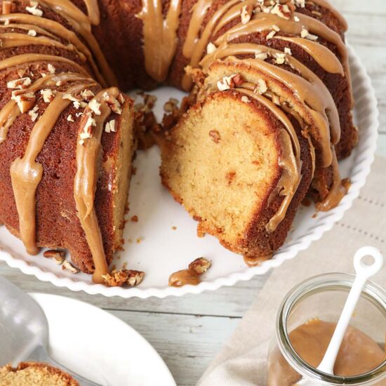 Brown Sugar Pound Cake with Caramel - Recipe photo by thegalleygourmet