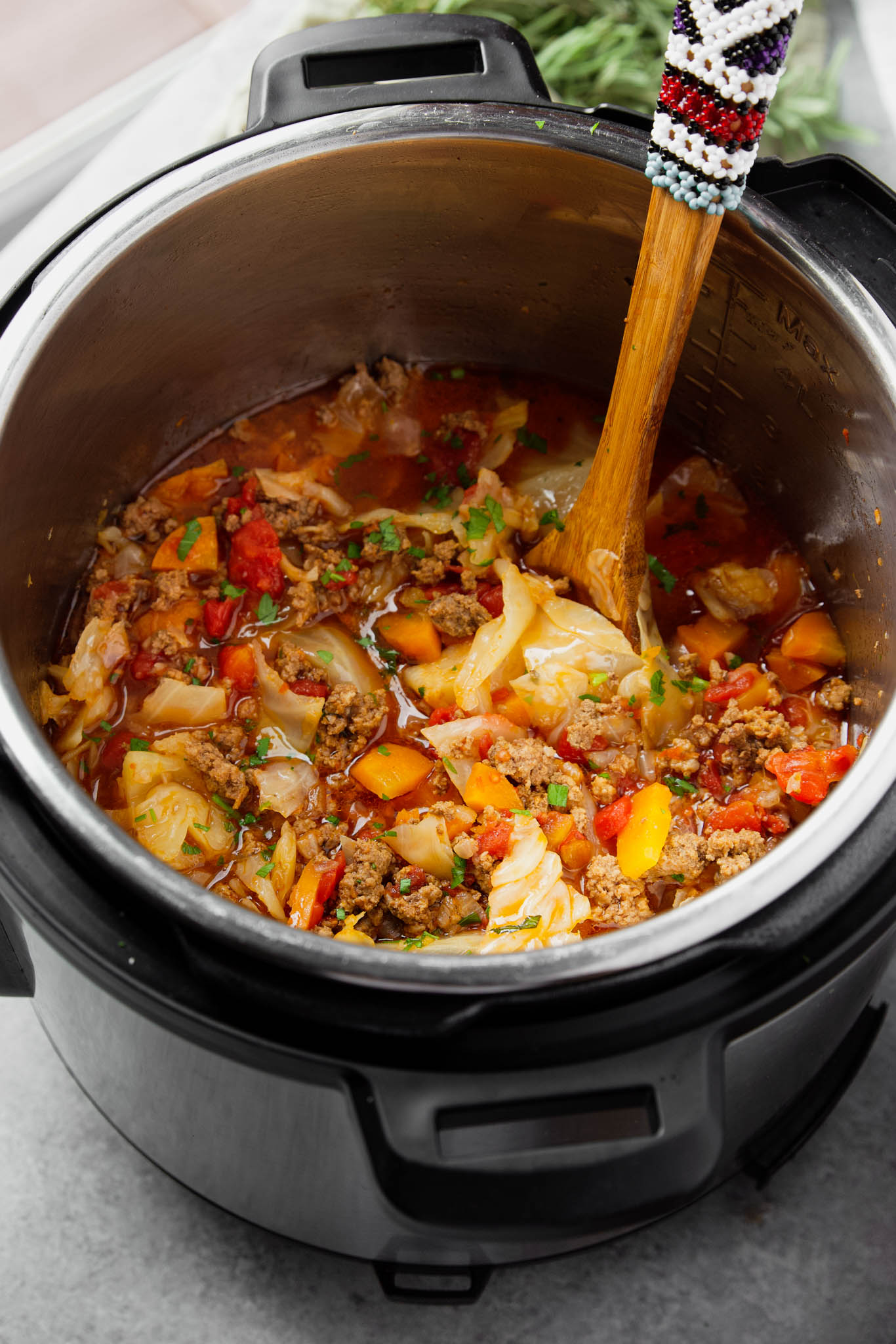 Unstuffed Cabbage Roll Soup - Recipe photo by Garden in the kitchen