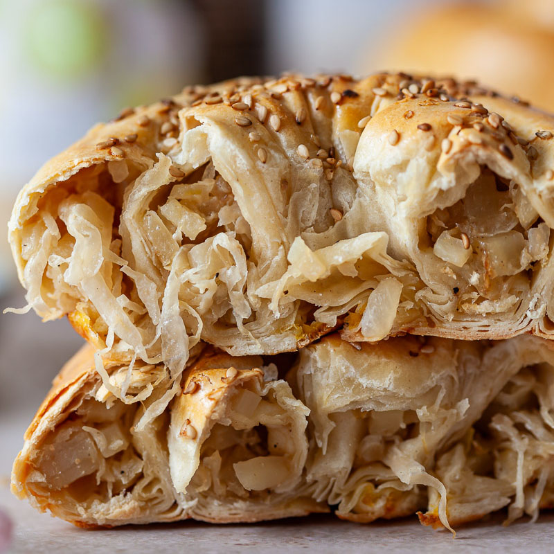 Crispy Sauerkraut Phyllo Rolls - Recipe photo by vibrantplate