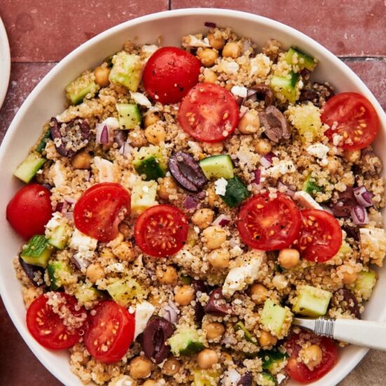 Greek Quinoa Chickpea Salad - Recipe photo by myeverydaytable