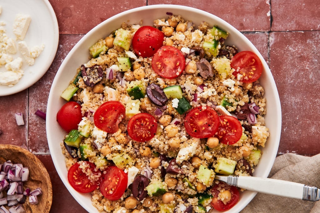Greek Quinoa Chickpea Salad - Recipe photo by myeverydaytable